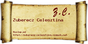 Zuberecz Celesztina névjegykártya